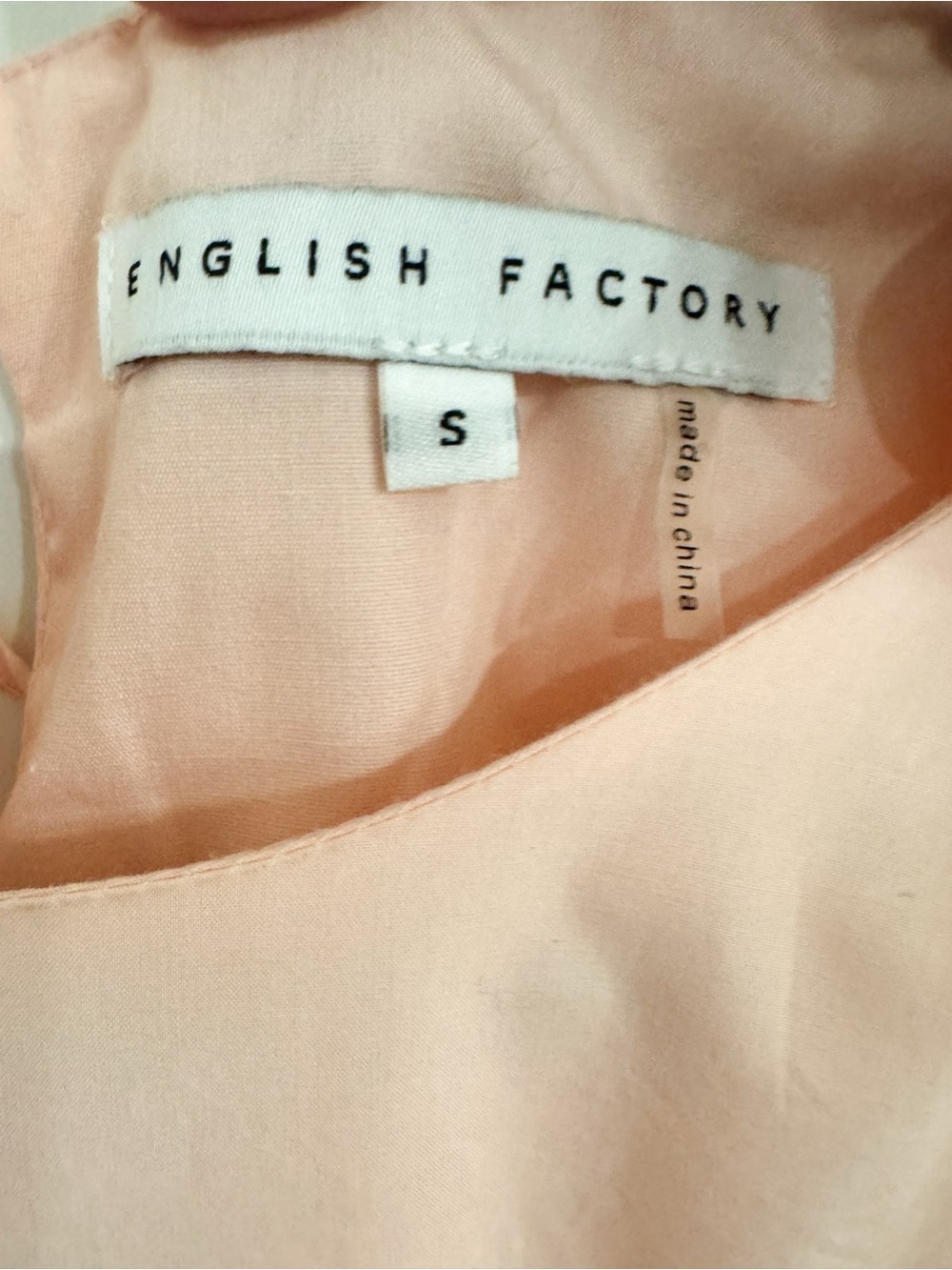 Puff Sleeve Babydoll Dress in Pale Peach - Picture 5 of 9